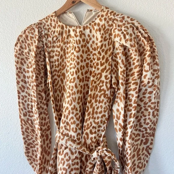 Ulla Johnson Rosaria Silk Balloon Sleeve Dress